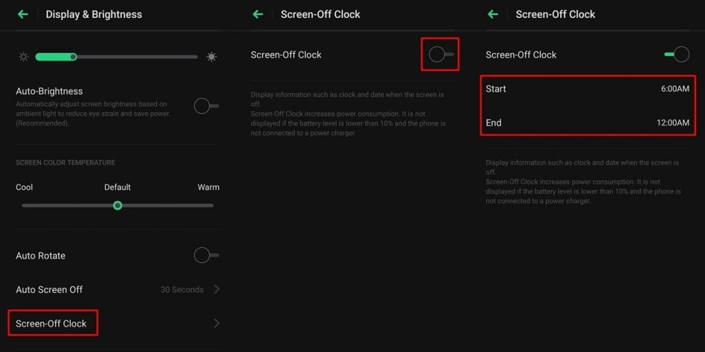 realme screen time setting